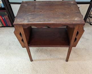 Antique Side Table - $50 - 23" wide, 13" deep, 24" tall.