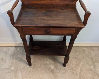 Antique "Wash Stand" $140 - handled table.