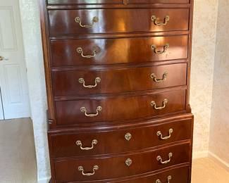 Baker Furniture tall chest of drawers 43"W x 21"D x 69"H 