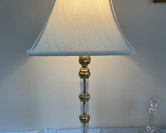 Wildwood glass/brass table lamp