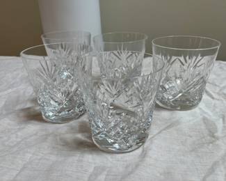 (5) St. Louis crystal old fashion glasses