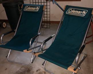 Vintage Coleman camping chairs