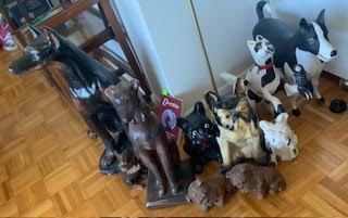 Collection of dog figures