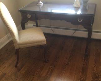 Lane Furniture Chippendale style desk/vanity and chair
