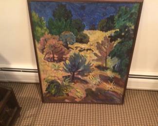 Modern signed oil on canvas