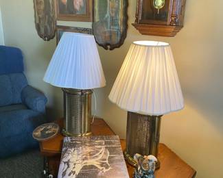 Vintage Brass Lamps, Native Decor