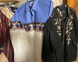 Western Shirts, Vintage Wrangler Cowboy Shirts (more than what is pictured)