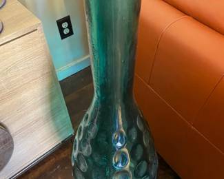 Large Glass Decorative Green Vase