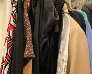 A Rack Of Womens Clothing 