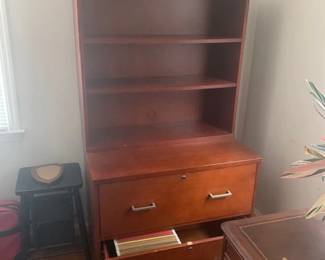 Walnut Two Piece Bookcase