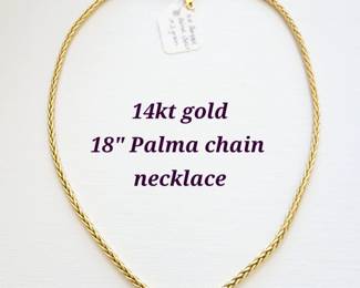 14 kt gold Palma chain necklace