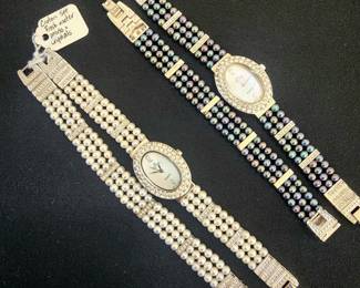 Croton fresh water pearl bracelet and watch sets.