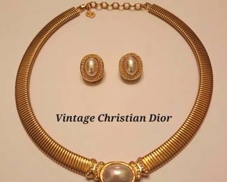 Vintage Christian Dior necklace & earrings