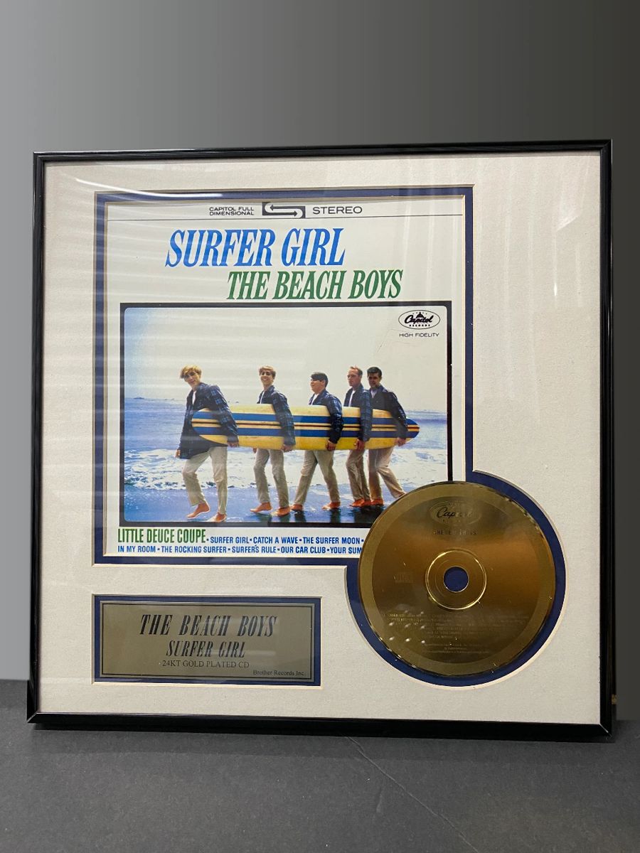 Beach Boys “Surfer Girl” 24karat Gold Plated CD Display