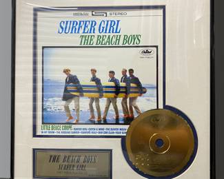 Beach Boys “Surfer Girl” 24karat Gold Plated CD Display