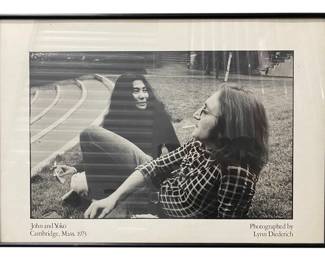 John & Yoko Framed Poster, 1973, Lynn Diedrich