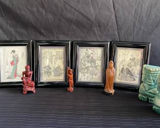 Japanese Woodblock Art Figurines 