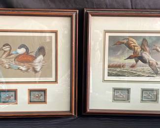 Duck Prints w Collector Stamps, Signed Numbered.