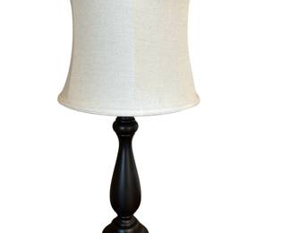 Table Lamp Turned Wood with Shade