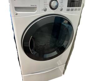 LG Front Load Electric Dryer he True Steam Sensor Dry with Pedestal Drawer
