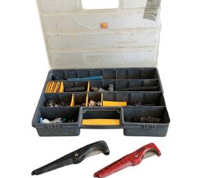Organizer with Pipe Fittings PVC Cutters Ridgid