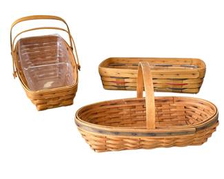 Longaberger Baskets Fruit & 2 Older Styles