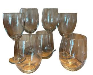 Misc Wine Glasses Stemmed and No Stems