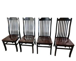 4 Dining Table Side Chairs Palettes by Winesburg Rustic Black Klopenstein