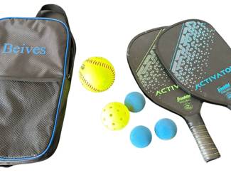 Franklin Activator Pickleball Pickle Ball Paddles with Balls in Zip Case