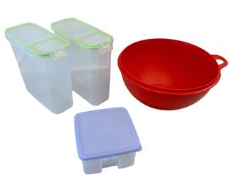 Tupperware Lot Cereal Pasta Canisters Big Bowl & Veggie Storage