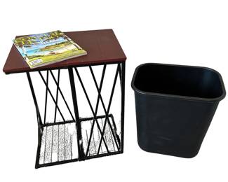 Small End Table & Waste Can