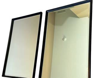 Black Framed Beveled Glass Mirrors Large Wall Decor 20.5x37.5