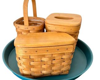 Kitchen & Utility Longaberger Baskets Facial Tissue Recipe Box Handled