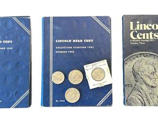 2 Susan B Dollars 2 Kennedy Half Dollars + Whitman Lincoln Cents 1909-1940 & 1941- Partially Filled