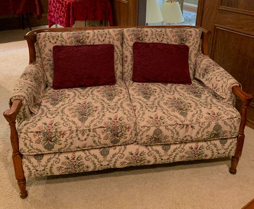 one of two matching loveseats, well made and well cared for