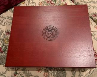 TCU engraved wood box