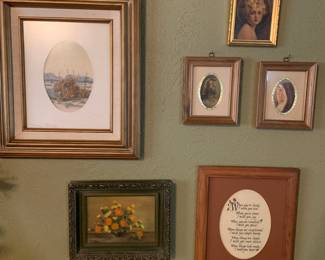 assorted framed art