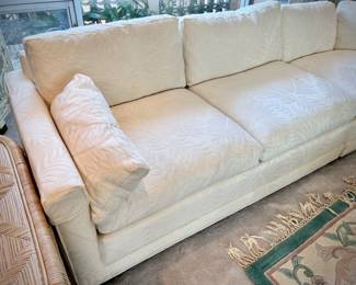 Vintage Baker L-shaped off-white sofa