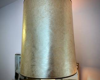 Vintage MCM 1960s 50-inch lamp with gold shade