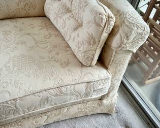 Vintage curved ivory sofa (has matching loveseat in office)