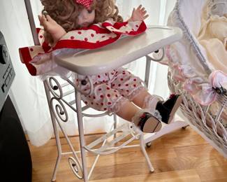 Vintage doll high chair