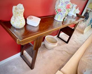 Vintage Asian wood sofa/entry table