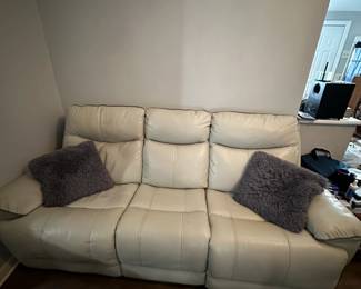 Electric Reclining Leather Sofa 