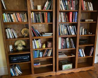 Two old oak bookcases
