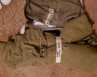 WWII mosquito netting & haversack pack tail