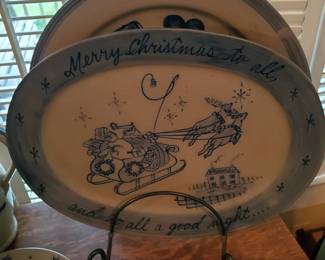 Rare, HTF Rowe Pottery XL Christmas Platter