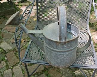 Galvanized water bucket w/ copper bottom repair