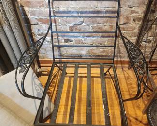 WROUGHT IRON CHAIR WITH OUT CUSHIONS