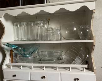 . . . cabinet filled with glassware