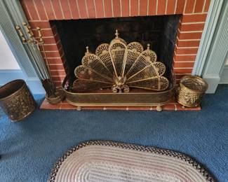 Brass Fireplace Accessories and Bins
